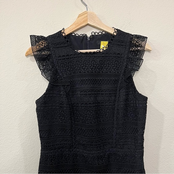 J. Crew Cap-Sleeve Ruffle Dress In Mixed Lace Size 2 - Picture 6 of 9